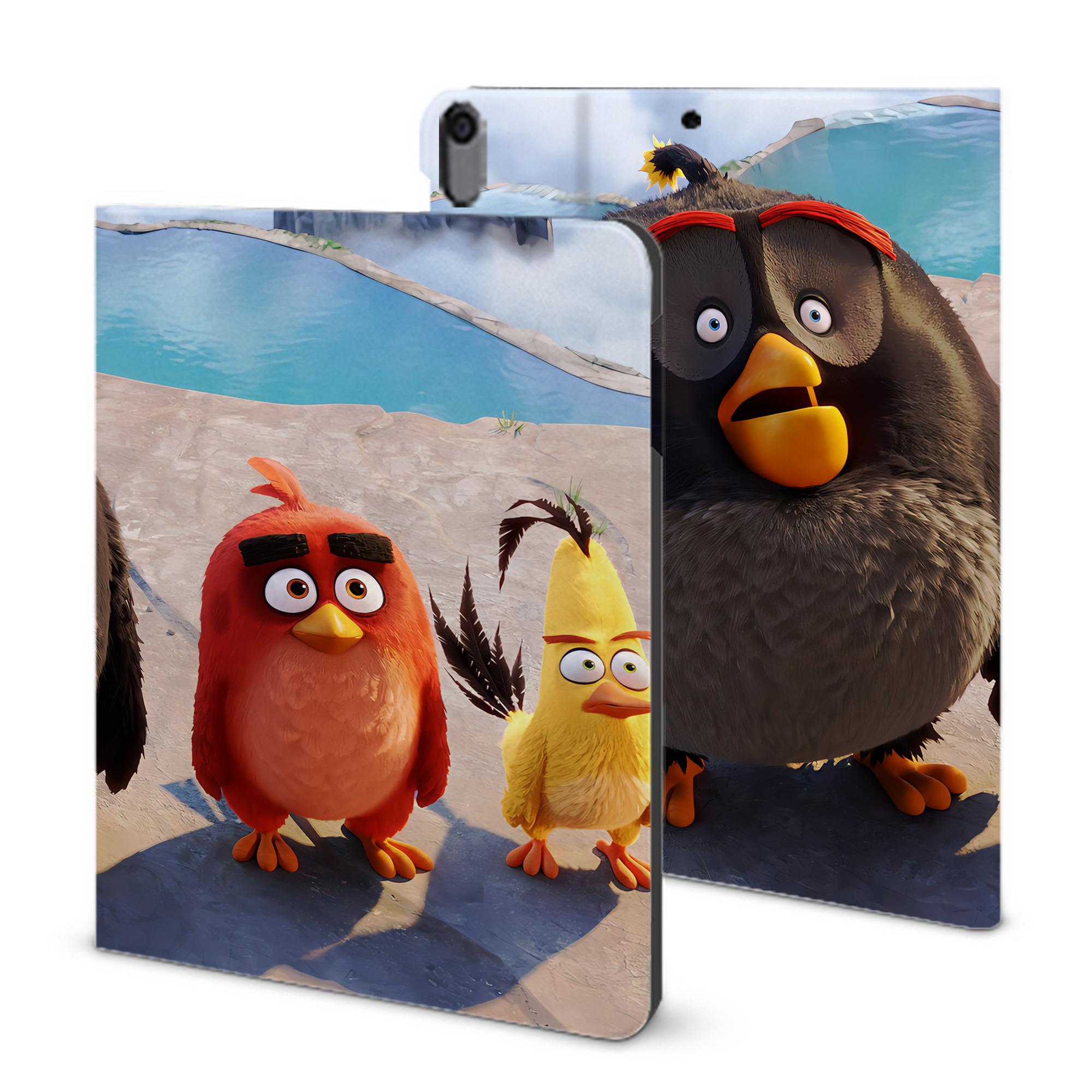 （画像用） Angry Birds アングリーバード IPad ケース ブック型 PUレザー TPU 耐衝撃 軽量 薄型 ペン収納なし 全面保護 IPad 各モデル対応